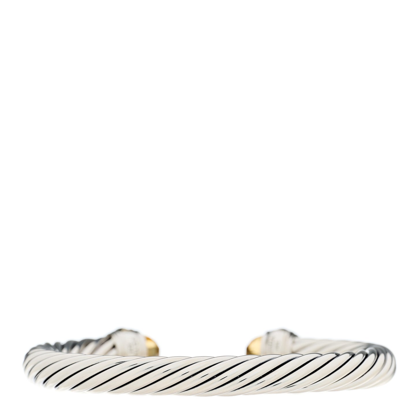 Sterling Silver 14K Yellow Gold Citrine 7mm Cable Classics Bracelet
