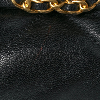 Chanel Goatskin Quilted Maxi Chanel 19 Flap Black 10 of 13