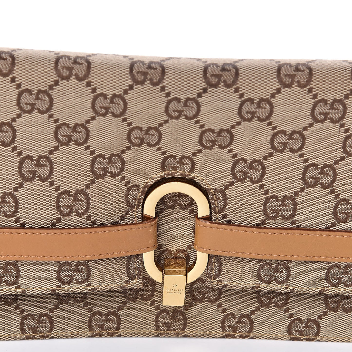 Monogram Clutch Brown