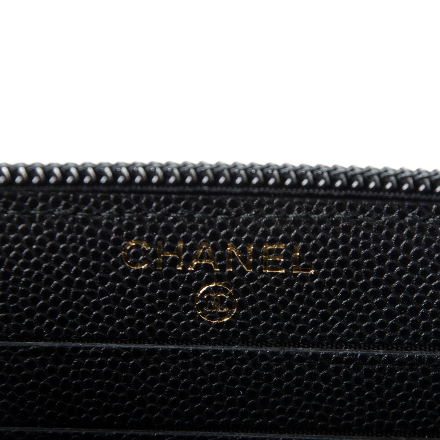 Caviar Quilted Boy Small Zip Around Wallet Black