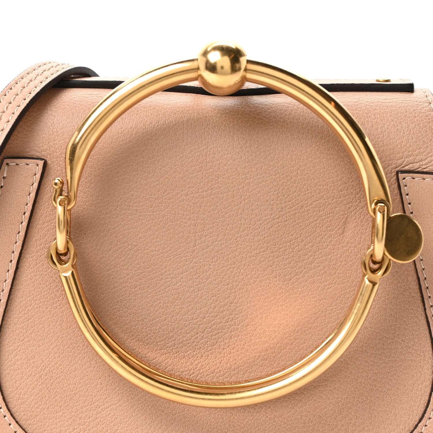 Chloe Calfskin Suede Small Nile Bracelet Bag Biscotti Beige 8 of 10