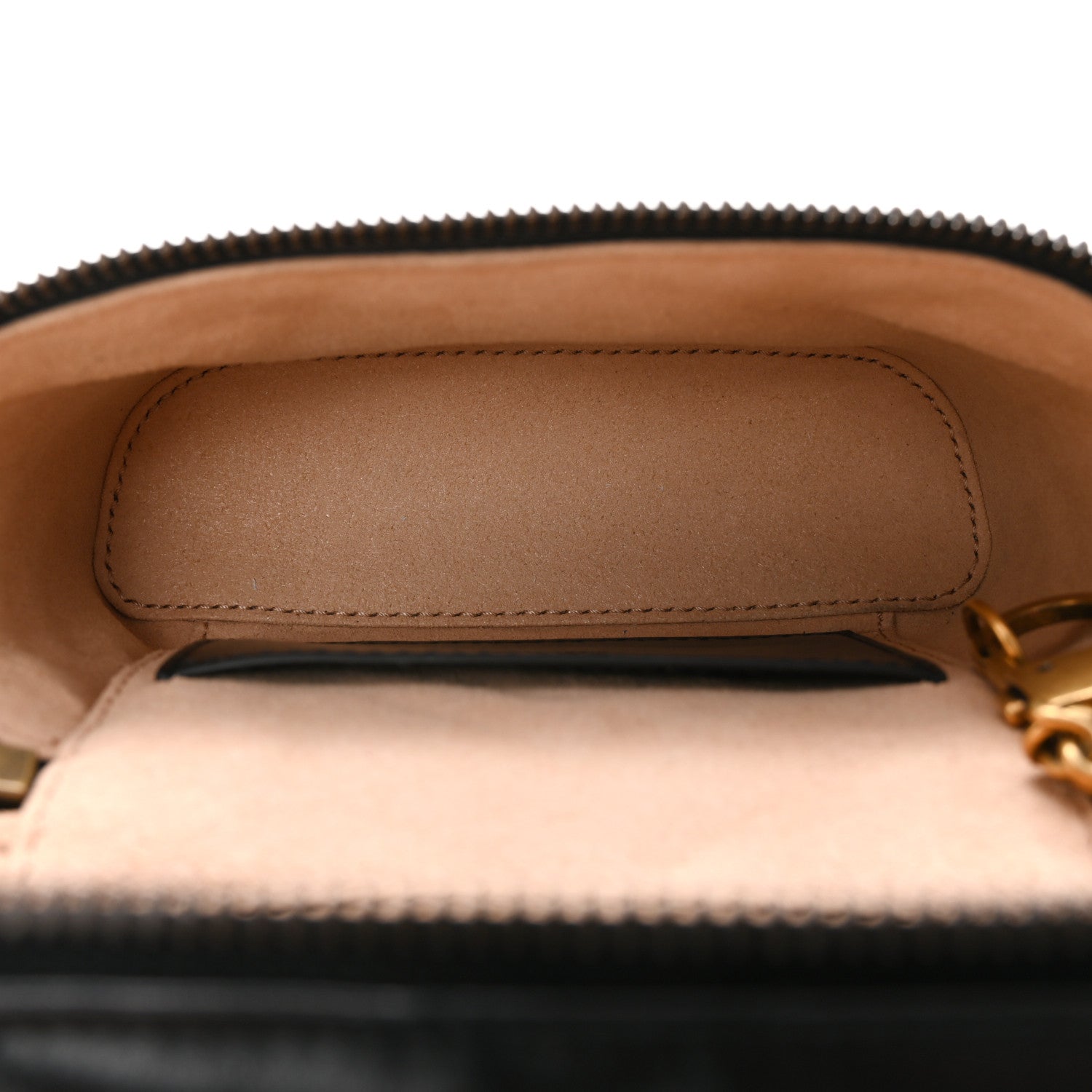 Gucci Calfskin Matelasse Chevron Mini GG Marmont Top Handle Bag Black 5 of 11