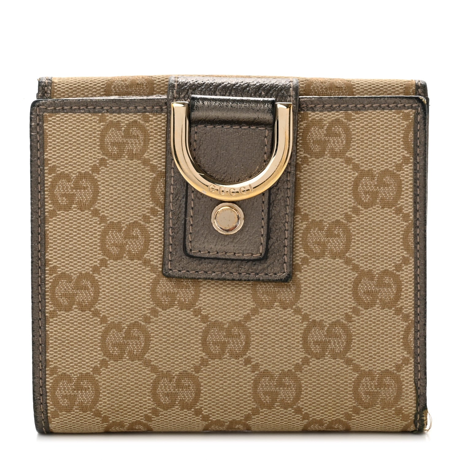 Gucci Monogram Abbey Compact Wallet Pewter 1 of 9
