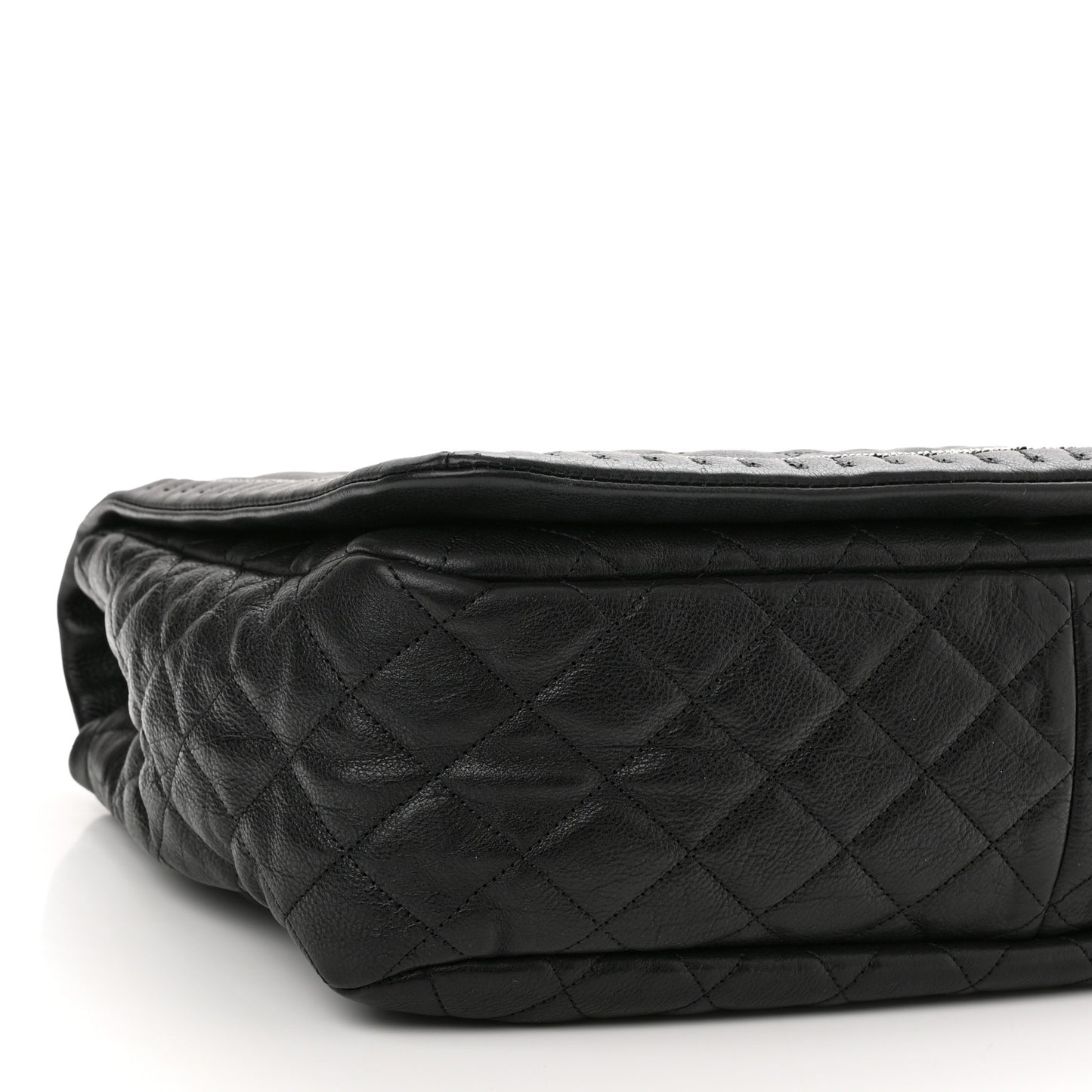 Calfskin Quilted Large Istanbul Flap Black
