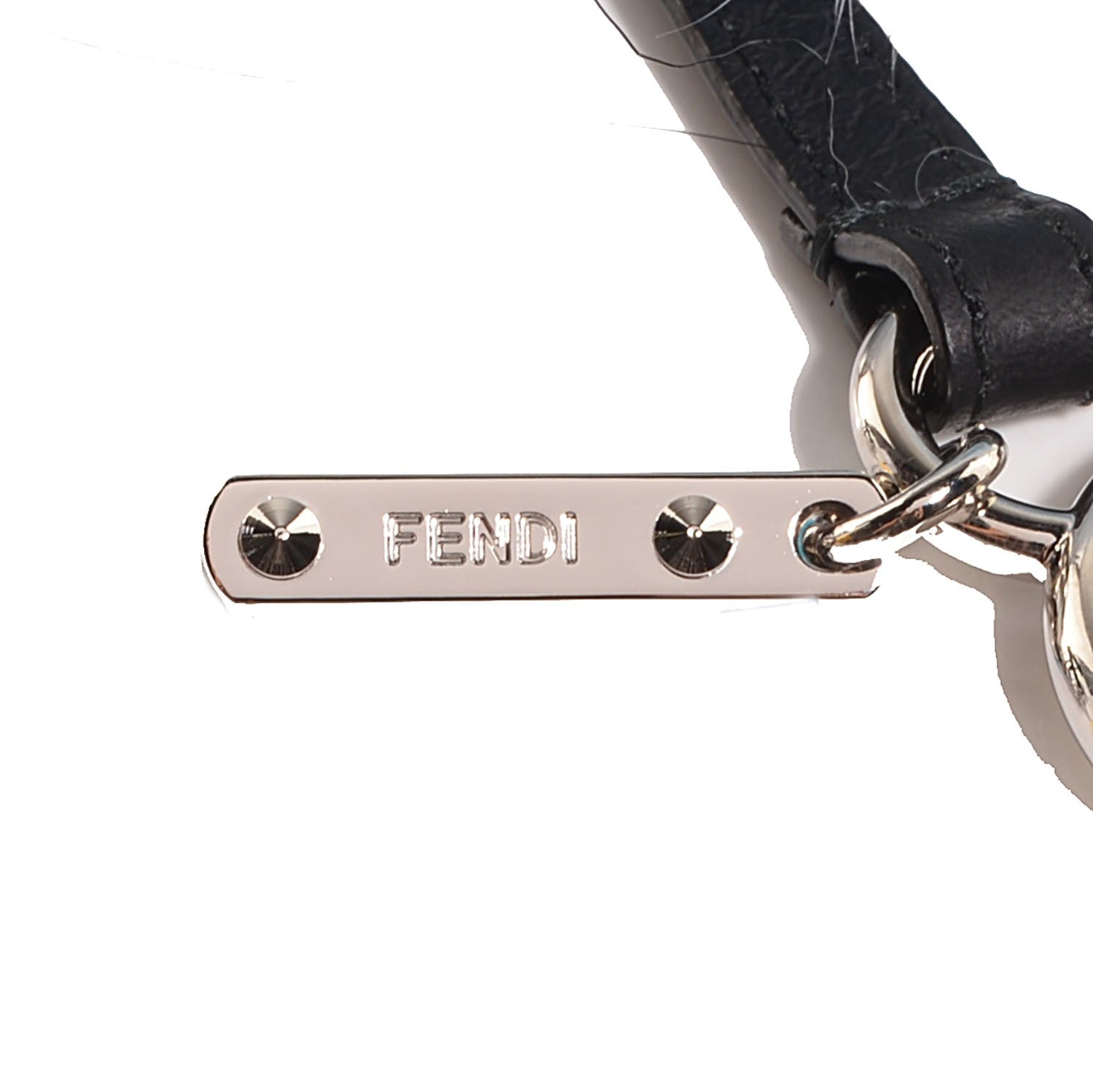 Fendi Fox Mink Rabbit Fur Maddie Monster Bag Bug Charm Light Blue 4 of 6