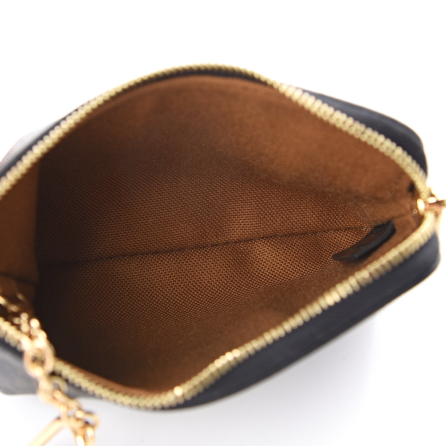 Celine Triomphe Canvas Embroidered Logo Coin and Card Pouch With Hook Black 4 of 6