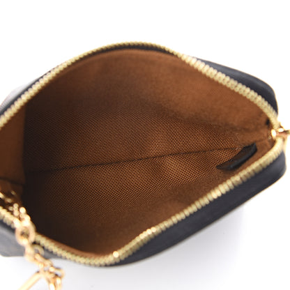 Celine Triomphe Canvas Embroidered Logo Coin and Card Pouch With Hook Black 4 of 6