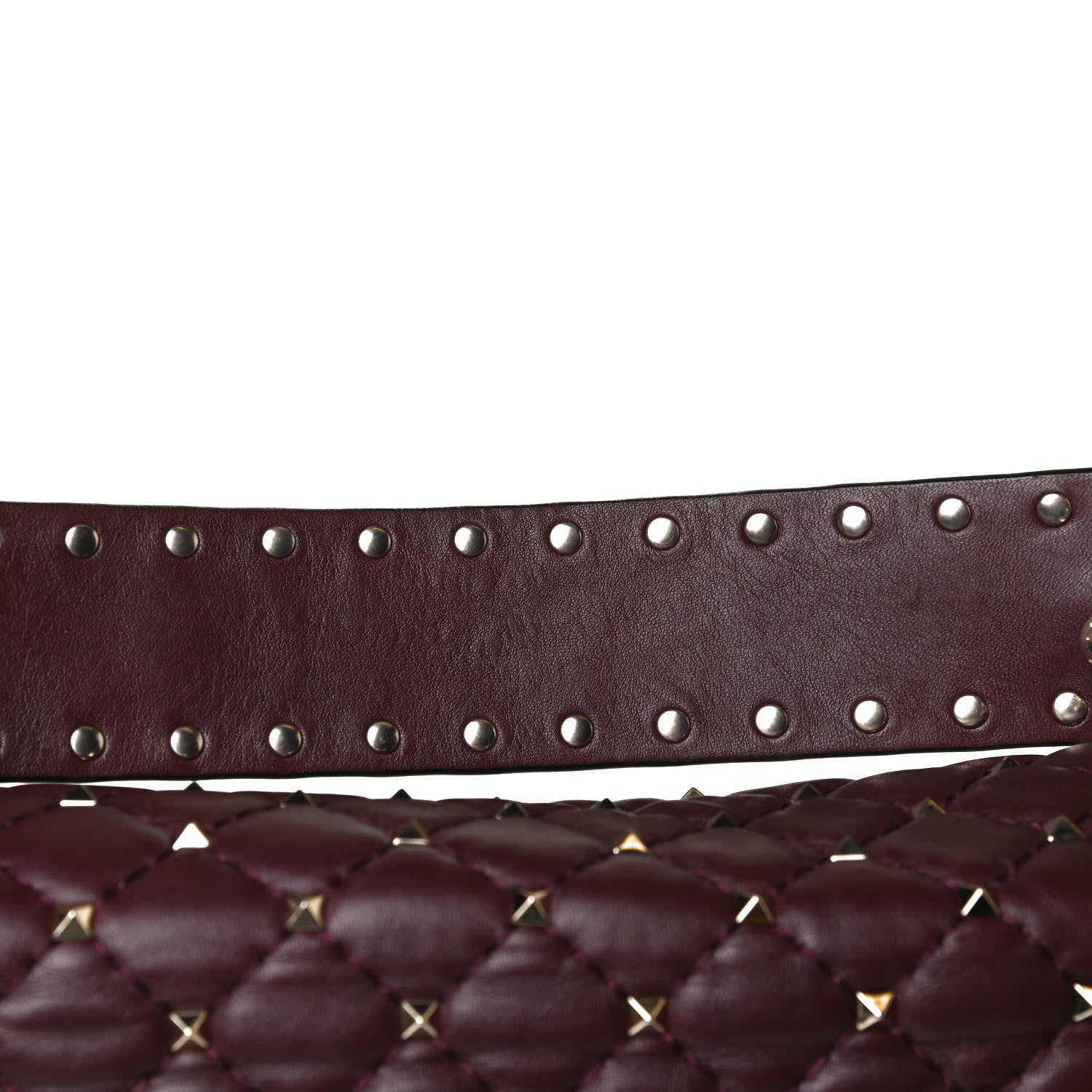 Valentino Garavani Nappa Large Rockstud Spike Shoulder Bag Rubin 12 of 14