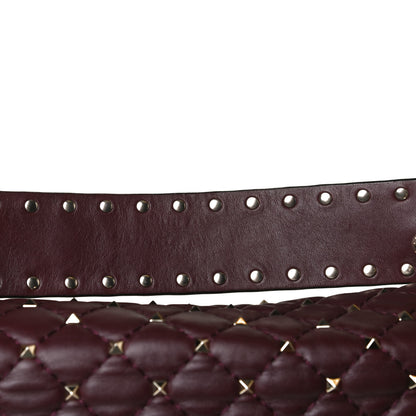 Valentino Garavani Nappa Large Rockstud Spike Shoulder Bag Rubin 12 of 14