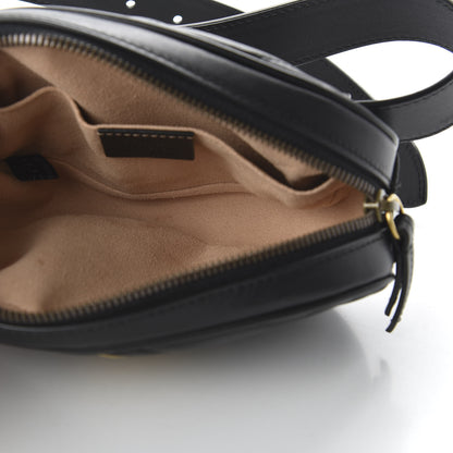 Gucci Calfskin Matelasse GG Marmont Belt Bag 85 34 Black 5 of 11