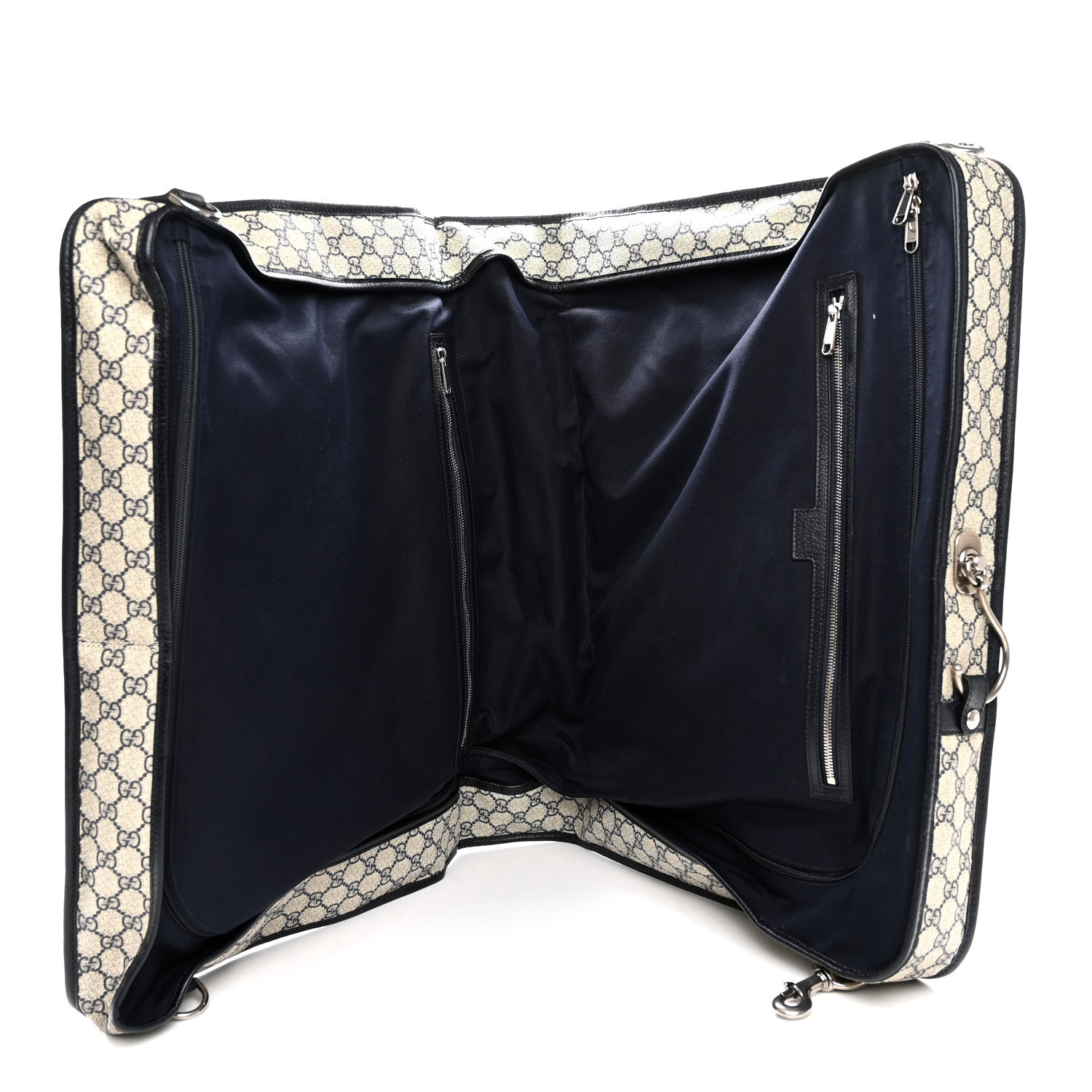 Gucci GG Supreme Monogram Web Savoy Garment Bag Beige Blue 4 of 10