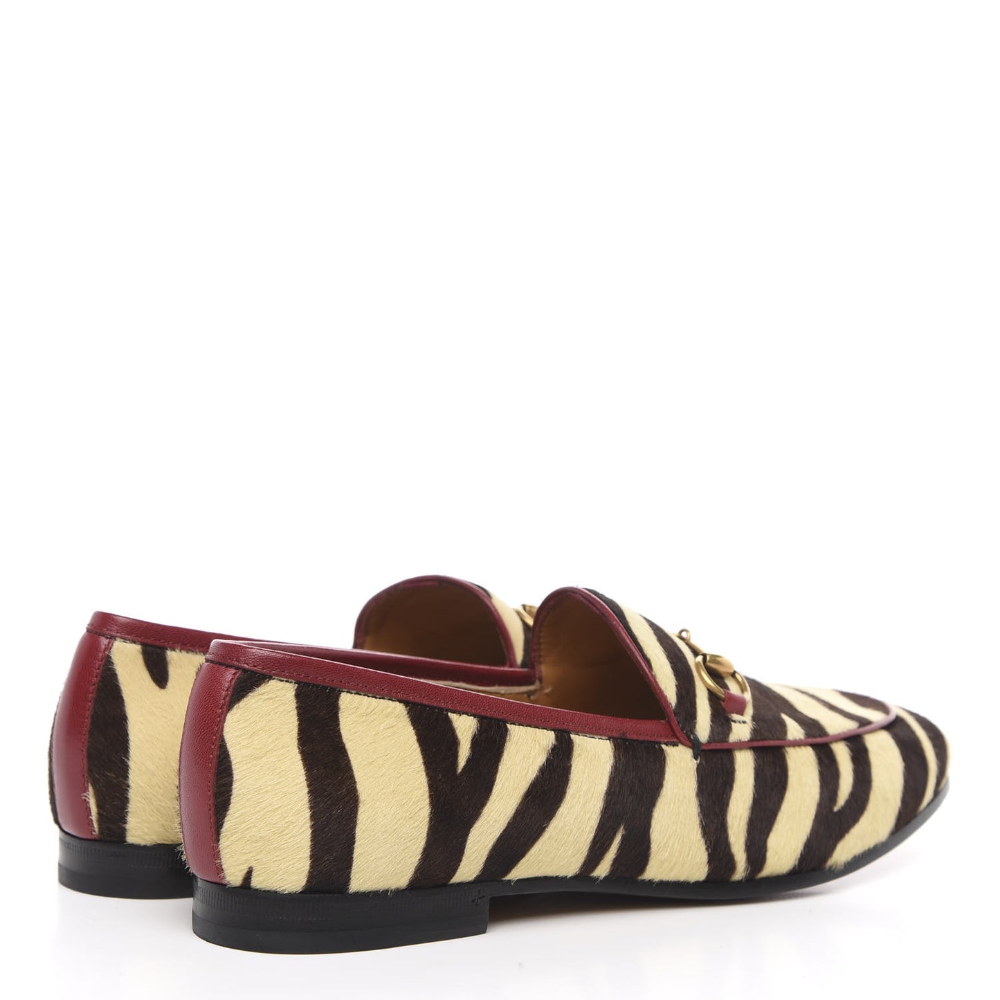 Calf Hair Tiger Print Womens Jordaan Loafers 39 Natural Black Romantic Cherry