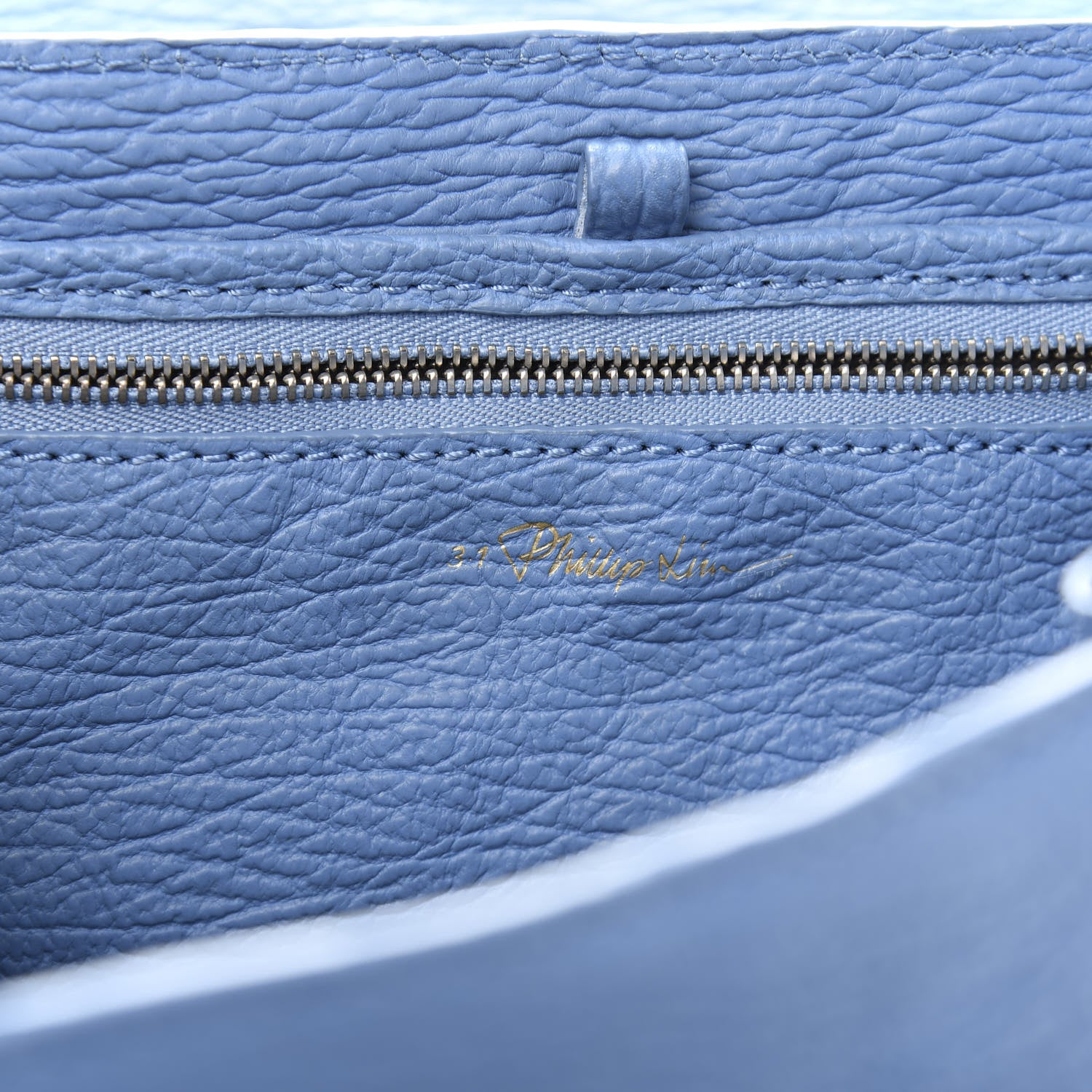 3.1 Phillip Lim 3.1 Textured Calfskin Medium Pashli Satchel Light Blue 7 of 14