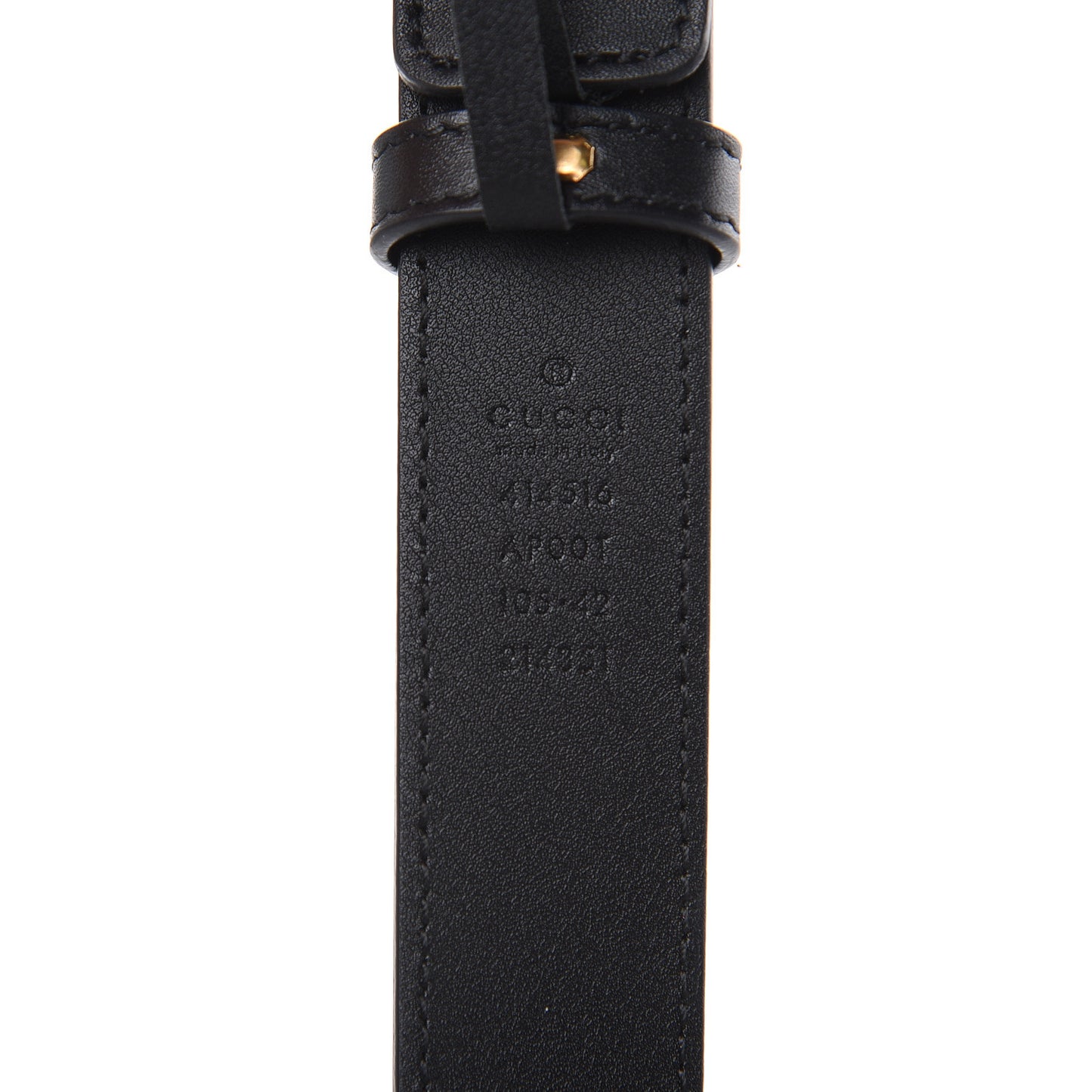 Moon Calfskin Double G 30mm Belt 105 42 Black