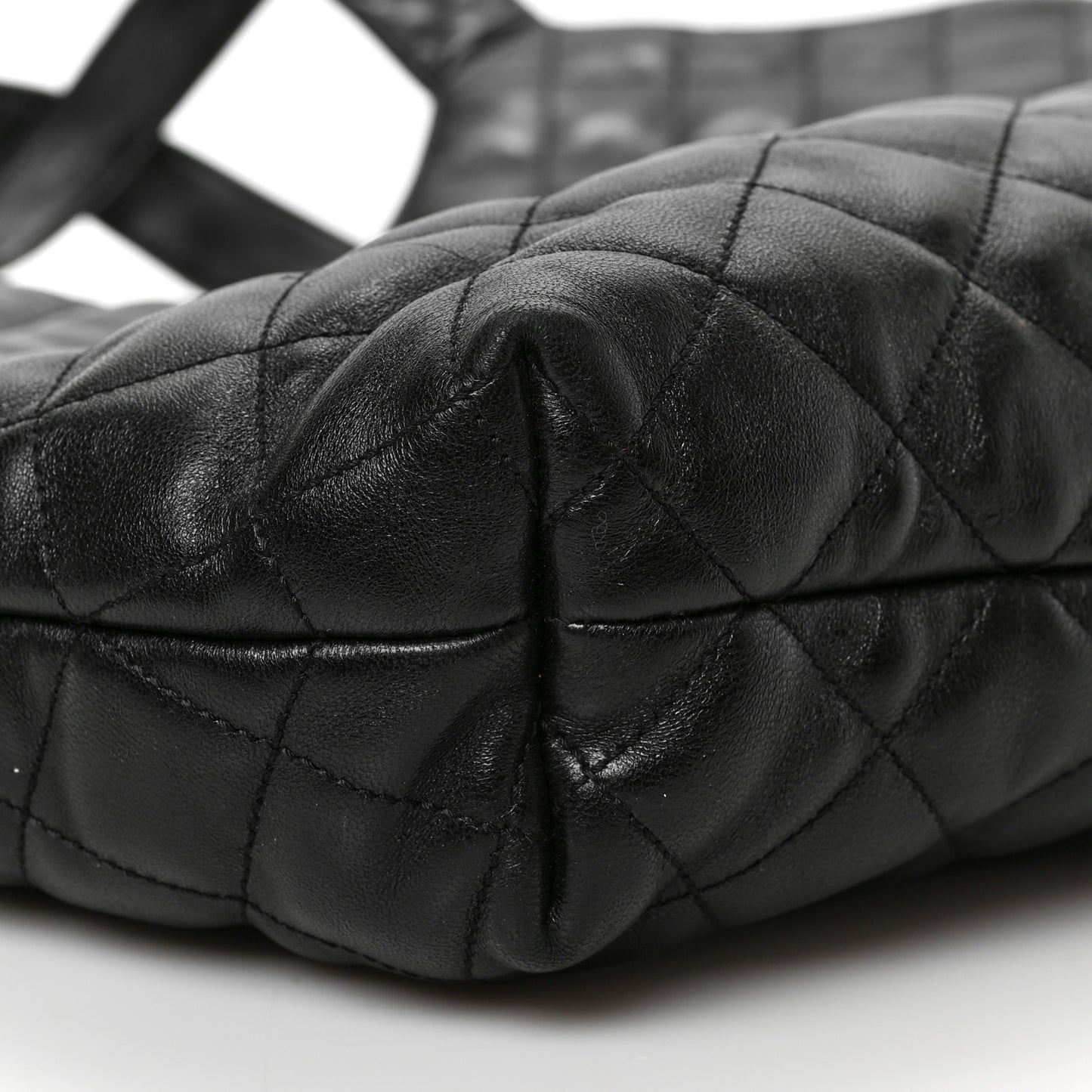 Lambskin Quilted Maxi Icare Shopping Tote Black