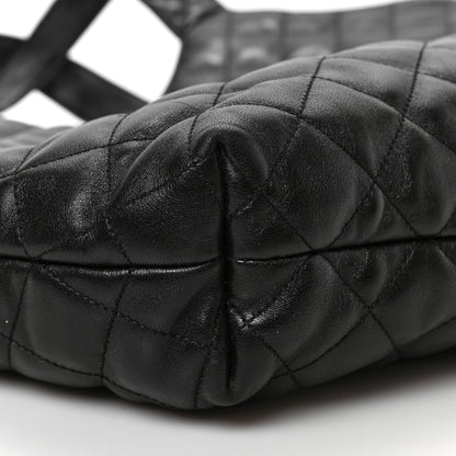 Saint Laurent Lambskin Quilted Maxi Icare Shopping Tote Black 7 of 8