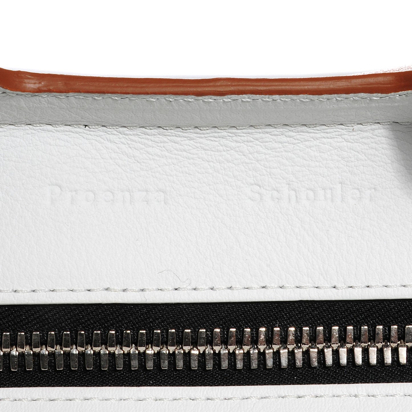 Smooth Calfskin PS13 Small Bi-Color Satchel Caramel White