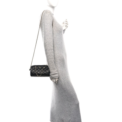 Chanel Caviar Quilted Barrel Clutch With Chain Black 2 of 10