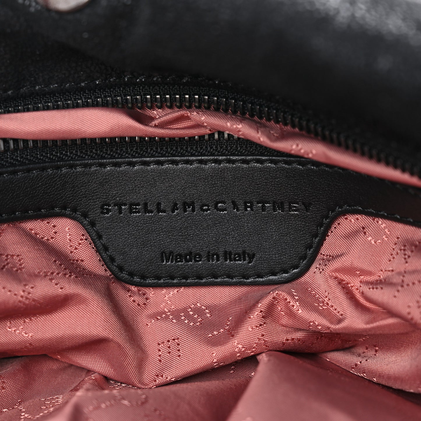 STELLA MCCARTNEY Shaggy Deer Falabella Fold Over Tote Black