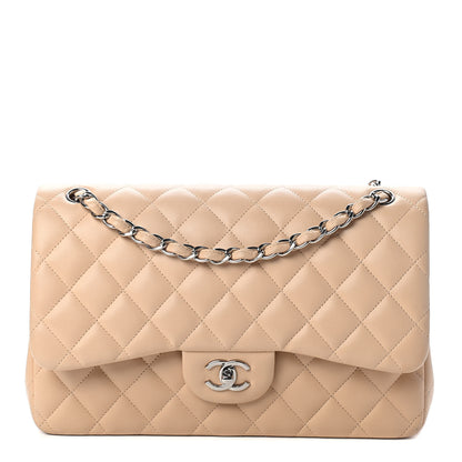 Chanel Lambskin Quilted Jumbo Double Flap Beige Clair 1 of 4