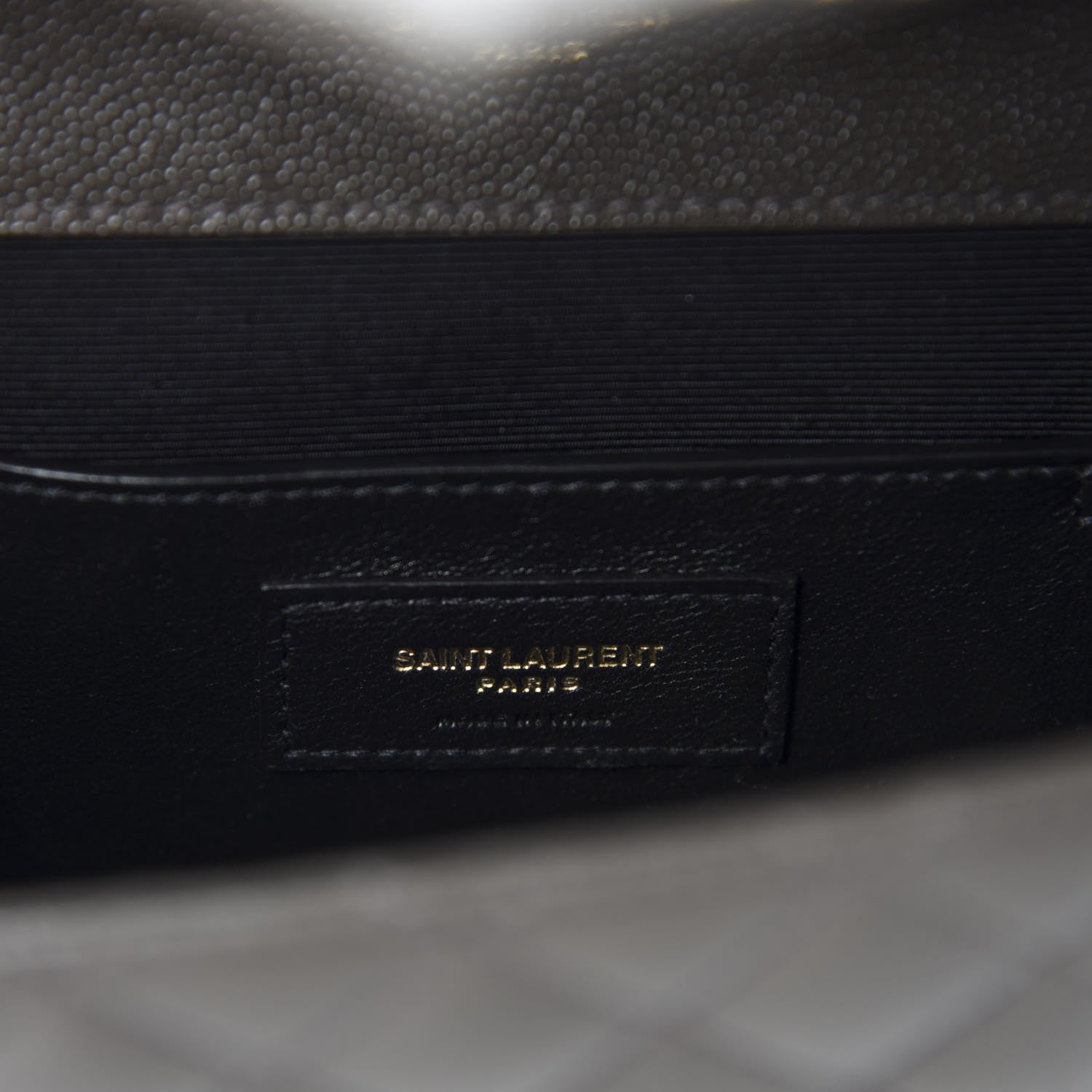 Saint Laurent Grain De Poudre Textured Mixed Matelasse Triquilt Small Monogram Satchel Pebble 8 of 10