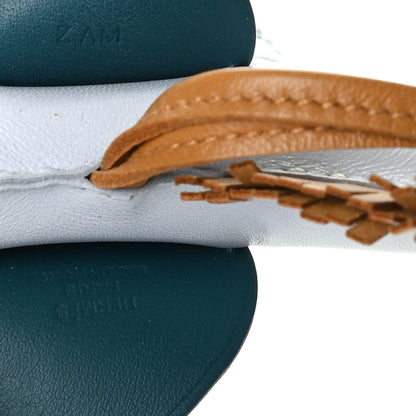 Hermes Milo Lambskin Grigri Rodeo Pegase Horse Bag Charm MM Bleu Brume Sesame Vert Bosphore 3 of 3