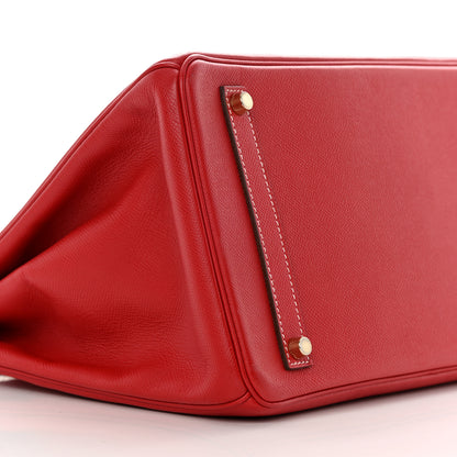 Hermes Epsom Candy Birkin 35 Rouge Casaque Bleu Thalassa 9 of 22