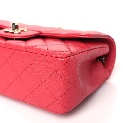 Chanel Caviar Quilted Mini Rectangular Flap Dark Pink 10 of 11