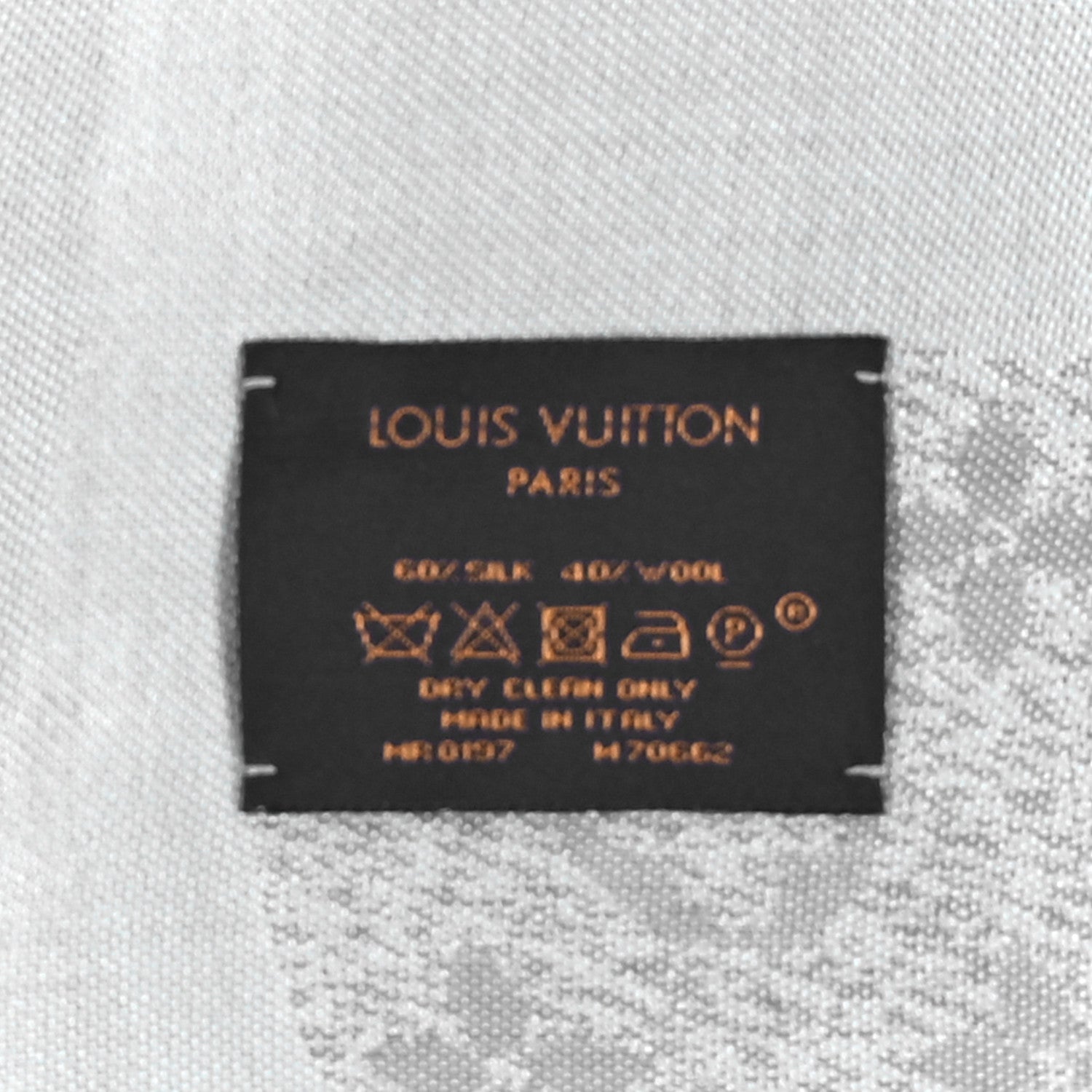 Louis Vuitton Silk Wool Monogram Infra Shawl Blue 3 of 4