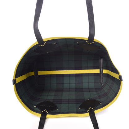 Burberry Vintage Check Medium The Giant Reversible Tote Racing Green Cobalt Blue 9 of 13