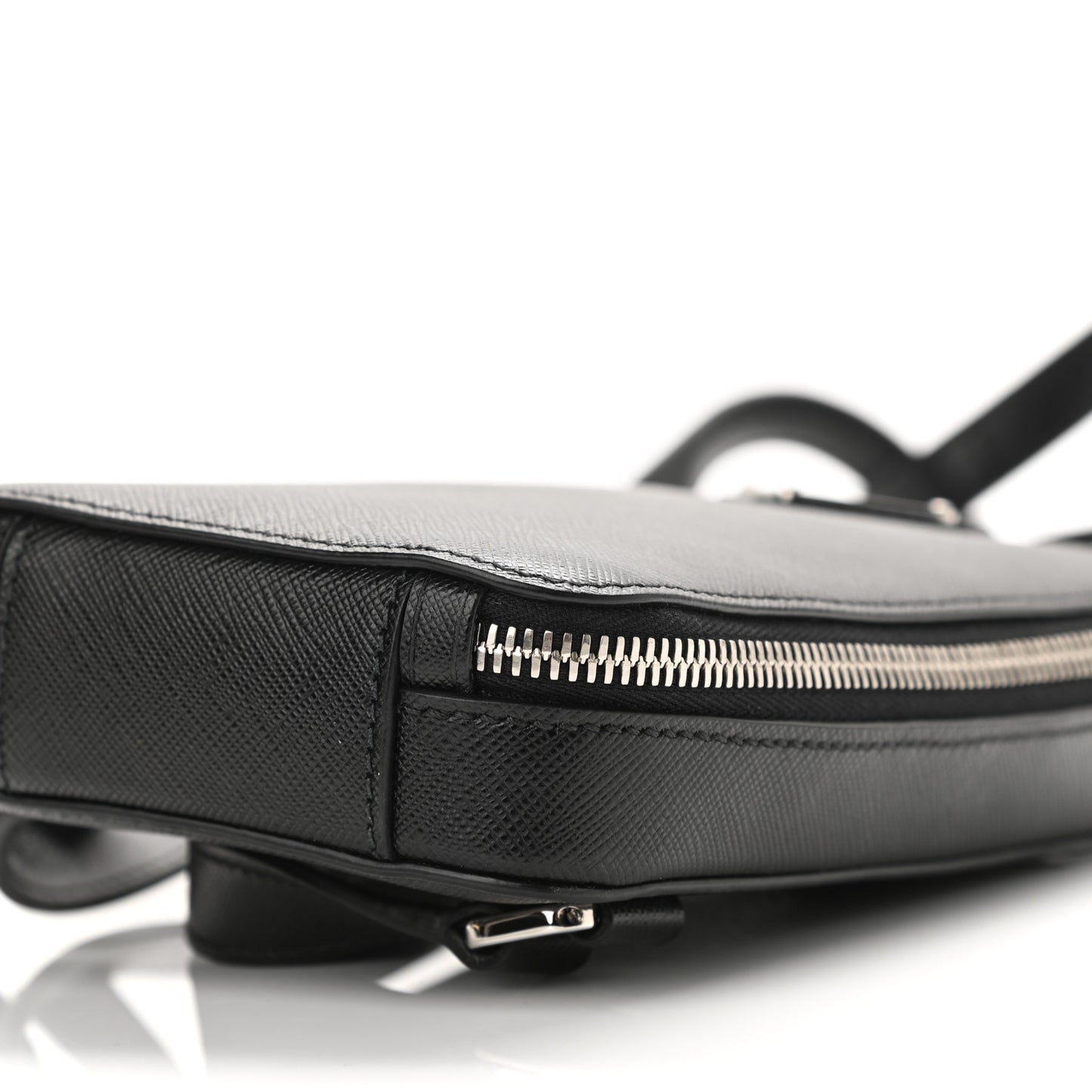 Saffiano Harness Crossbody Travel Pouch Black