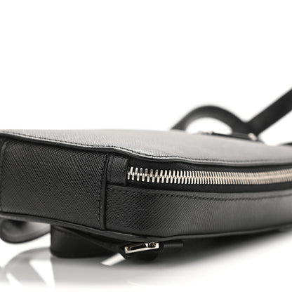 Prada Saffiano Harness Crossbody Travel Pouch Black 9 of 9