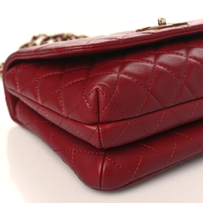 Chanel Lambskin Quilted Wood Coco Handle Flap Red 8 of 9