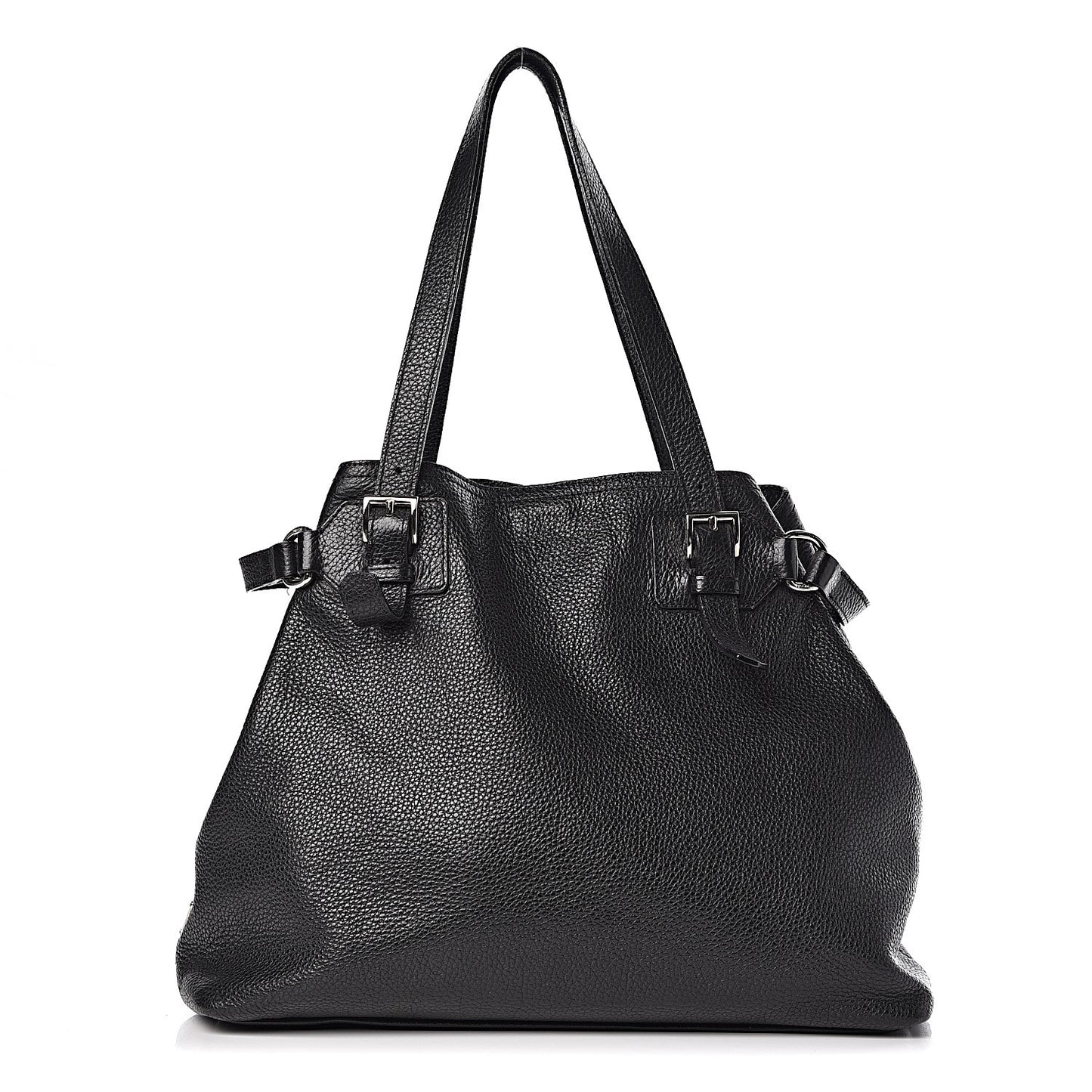 Vitello Daino Shoulder Bag Black