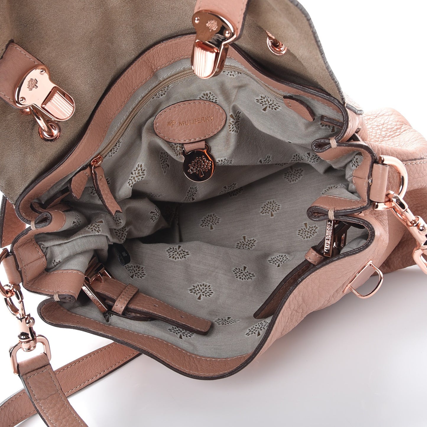 Heavy Grain Calfskin Edie Crossbody Powder Beige