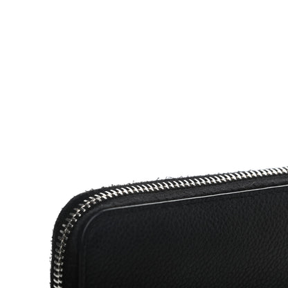 Saint Laurent Grained Calfskin Rive Gauche Zip Around Wallet Black 9 of 11