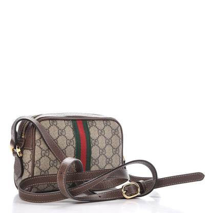 Gucci GG Supreme Monogram Web Mini Ophidia Shoulder Bag Brown 3 of 7