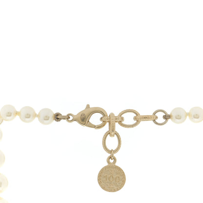 Chanel Pearl CC 100th Anniversary Necklace Light Gold 3 of 6