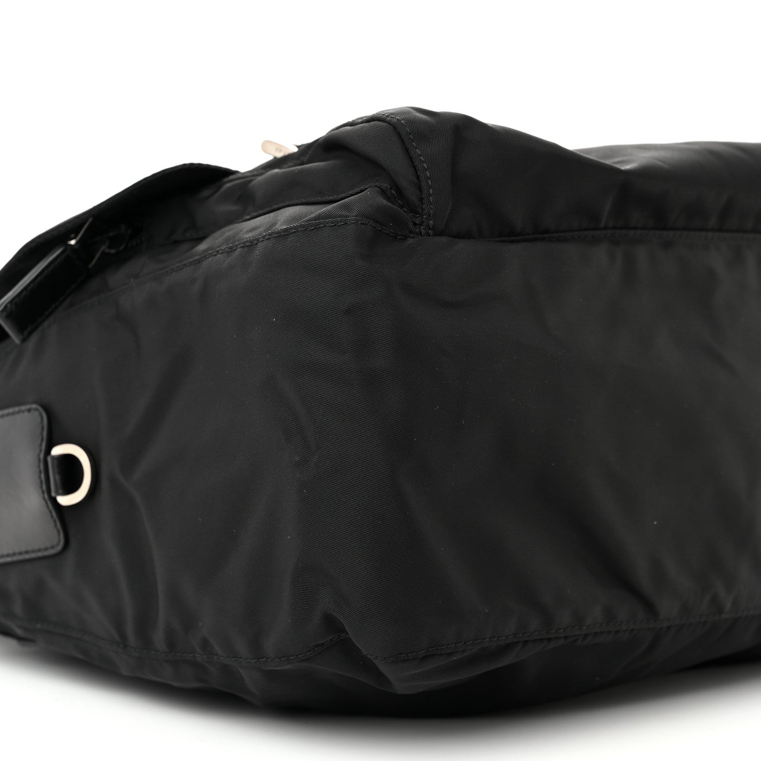 Prada Tessuto Nylon Saffiano Vela Messenger Bag Black 9 of 10