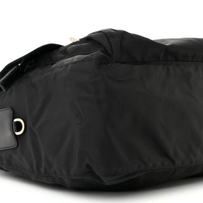 Prada Tessuto Nylon Saffiano Vela Messenger Bag Black 9 of 10