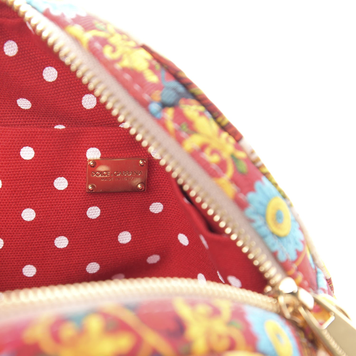 Dolce & Gabbana Fabric Floral Print Round Crossbody Multicolor 6 of 9