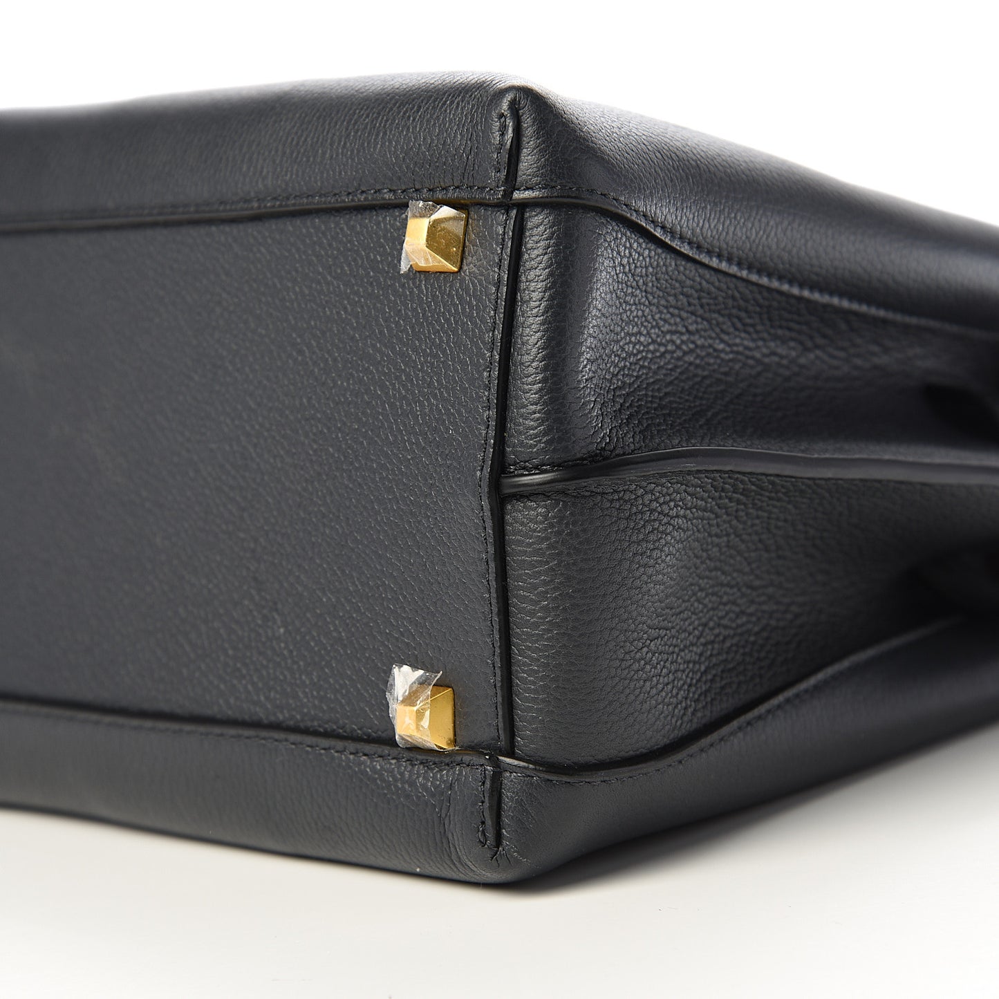 Grained Calfskin Medium Milla Tote Phantom Grey