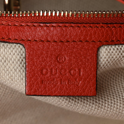 Gucci Pebbled Calfskin Medium Soho Chain Shoulder Bag Tabasco Red 6 of 9