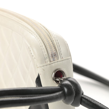 Chanel Calfskin Quilted Cambon Pochette White Black 11 of 12