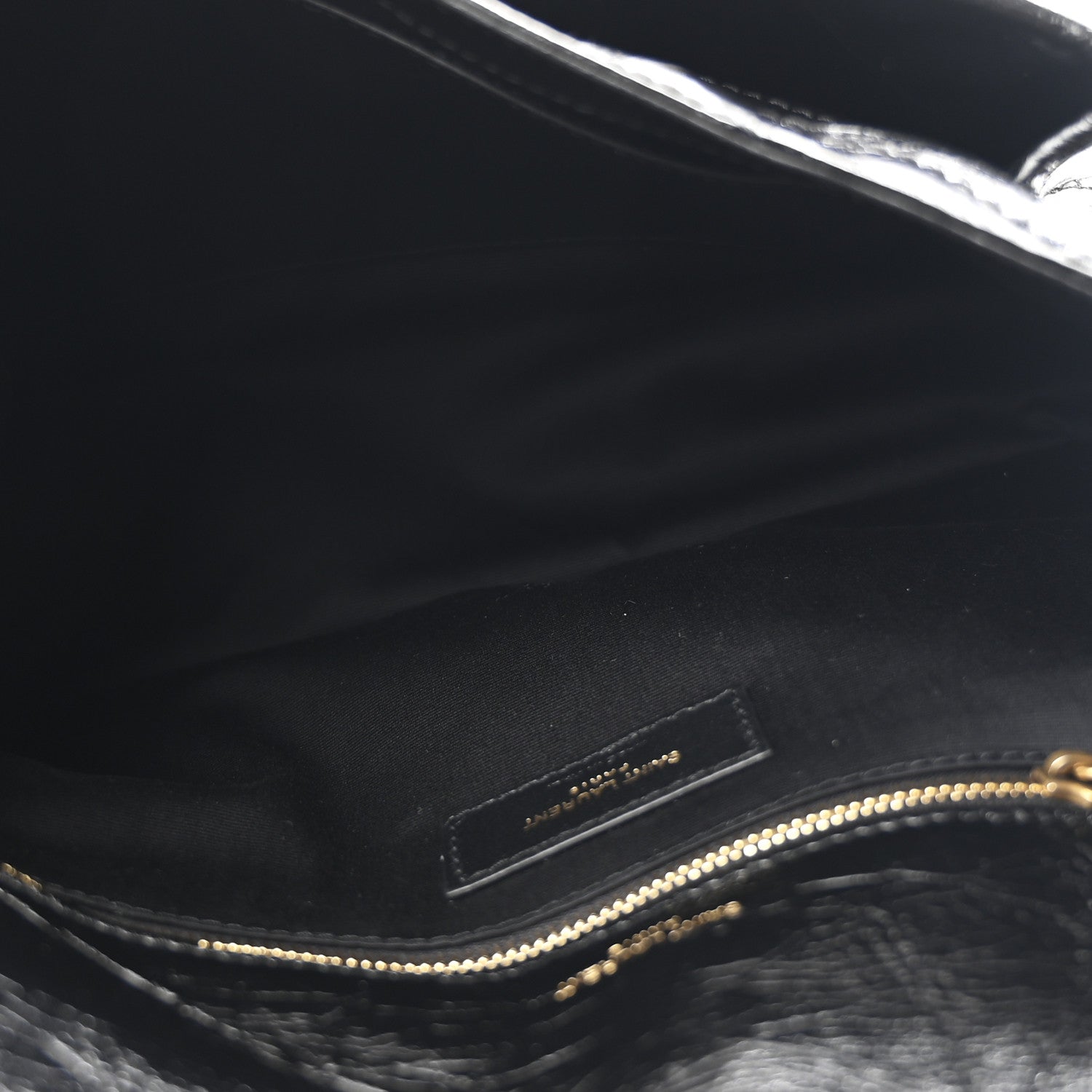 Saint Laurent Crinkled Calfskin Matelasse Monogram Medium Niki Chain Satchel Black 5 of 10