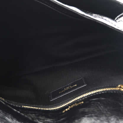 Saint Laurent Crinkled Calfskin Matelasse Monogram Medium Niki Chain Satchel Black 5 of 10