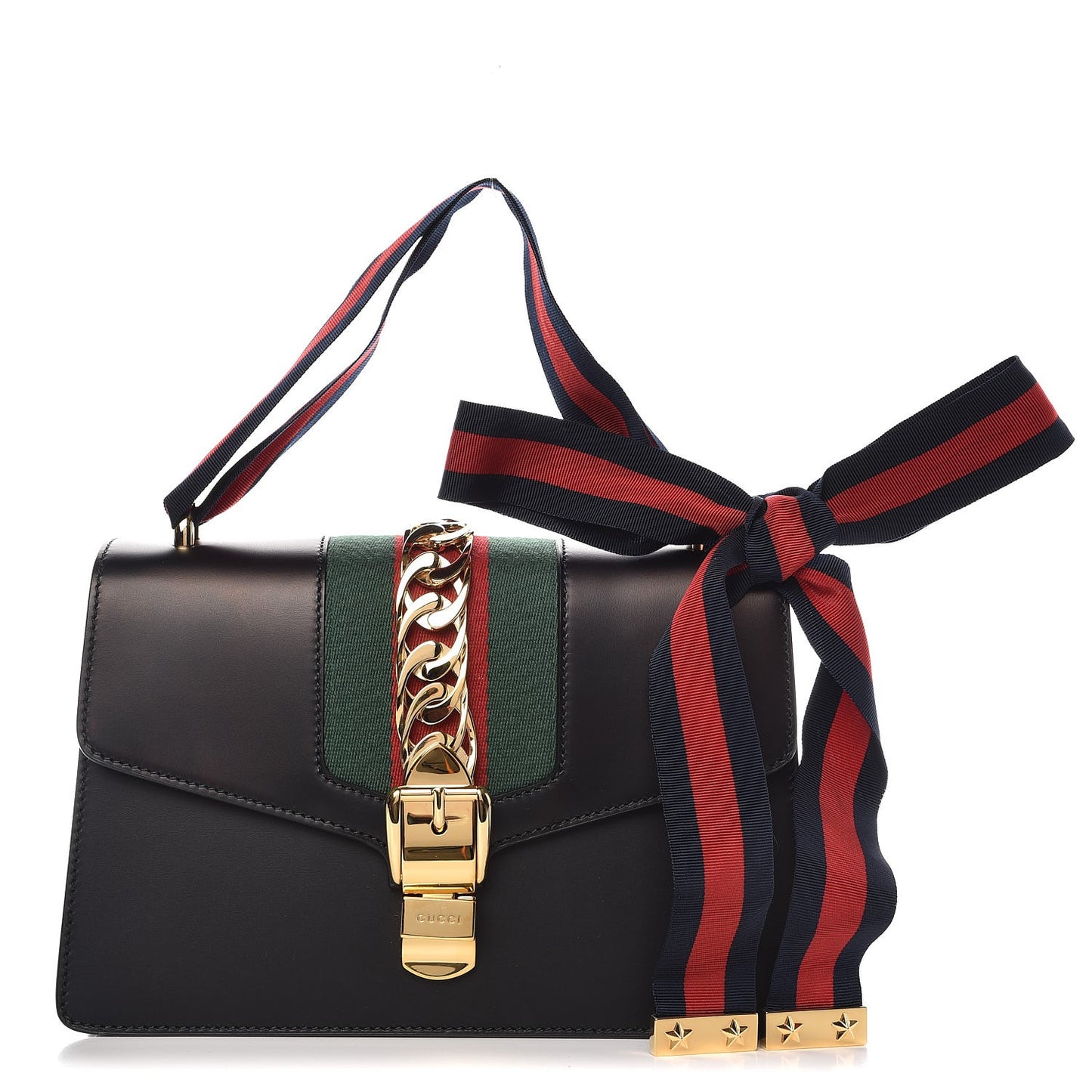 Calfskin Small Sylvie Shoulder Bag Black