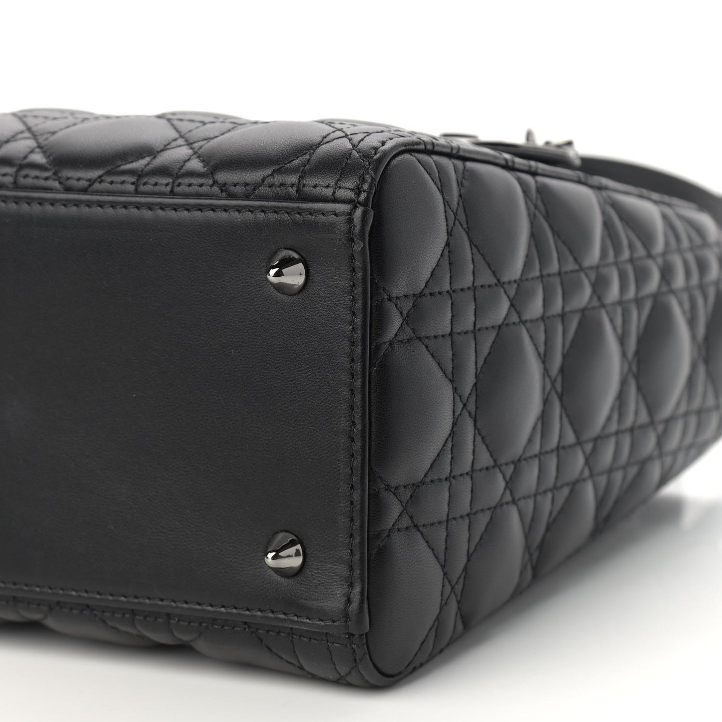 Lambskin Cannage Medium Lady Dior Black