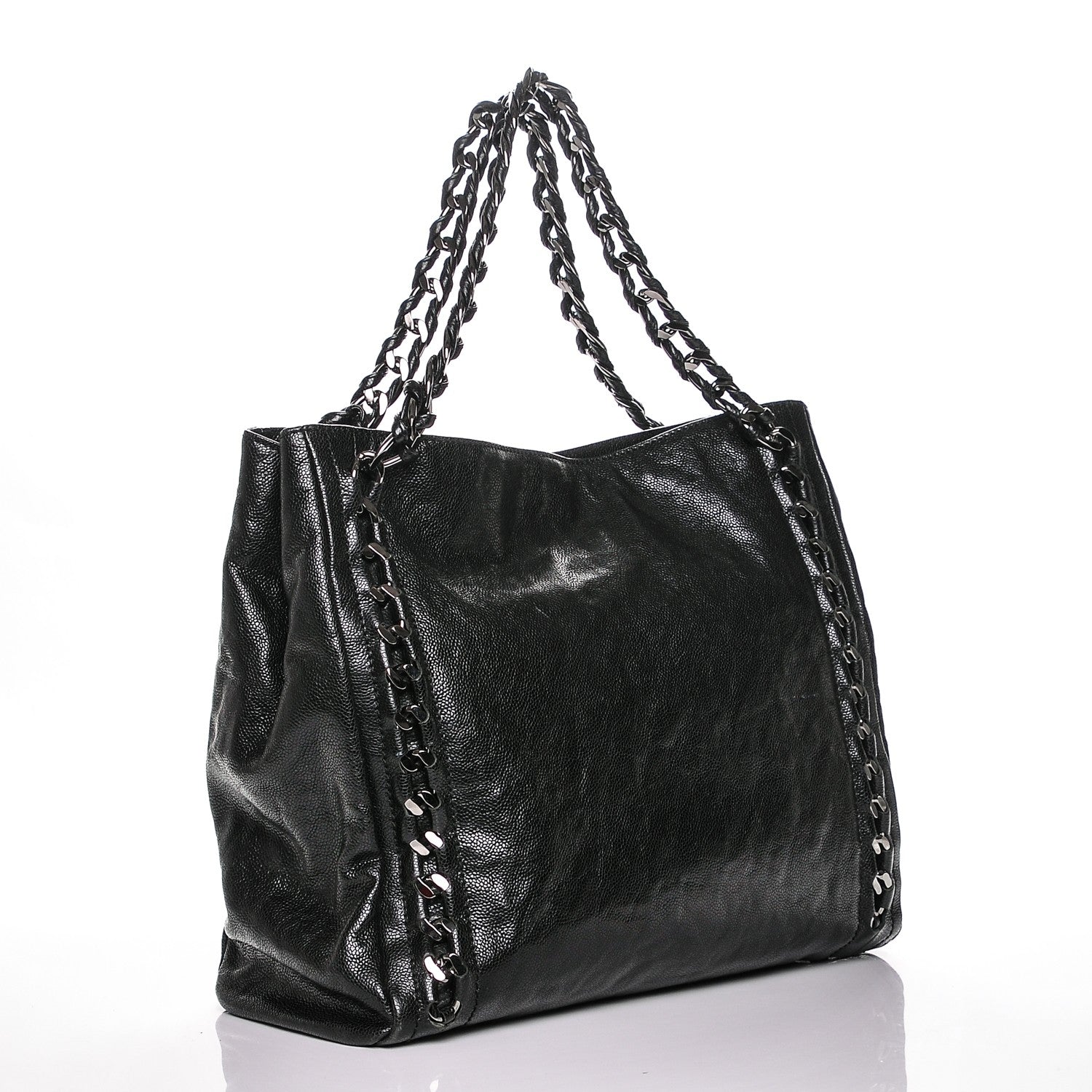 Chanel Glazed Caviar Modern Chain Tote Black 3 of 7