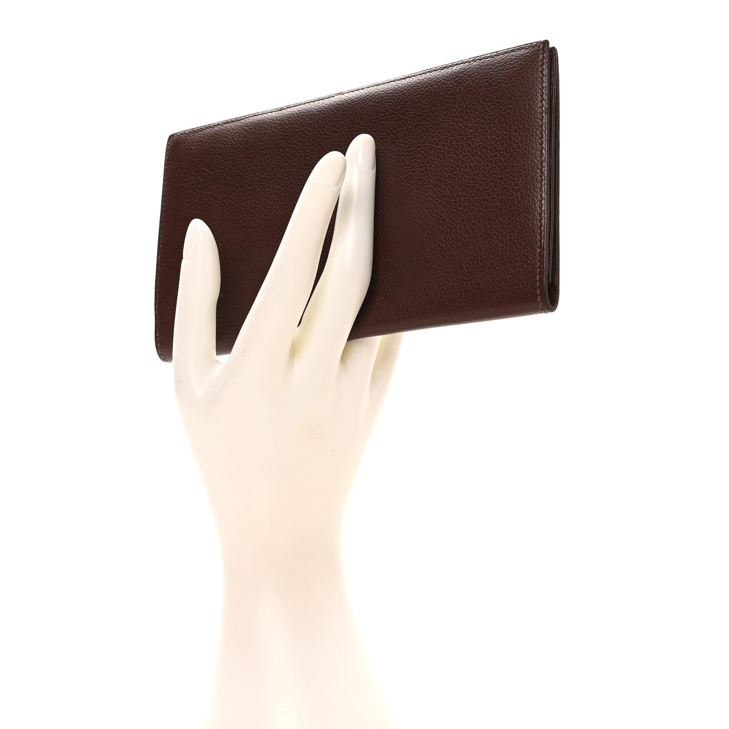 Hermes Evercolor Citizen Twill Long Wallet Chocolate 1873903